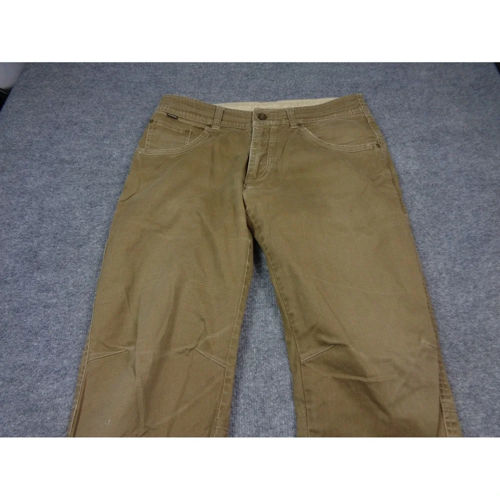 Kuhl Easy Rydr Vintage Patina Brown Stretch Gorpcore Canvas Pants 35x34 (34x33)